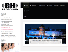 Tablet Screenshot of gh-prosound.com